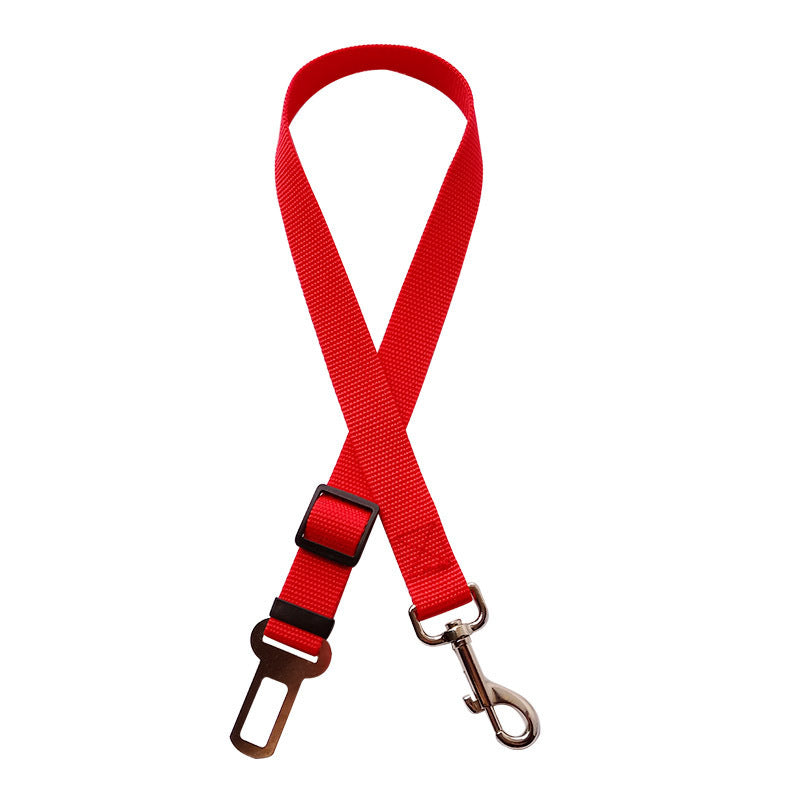 Adjustable Nick's Super Store pet car seat belt for cats and dogs, securing pets safely in vehicles with easy-to-use straps.