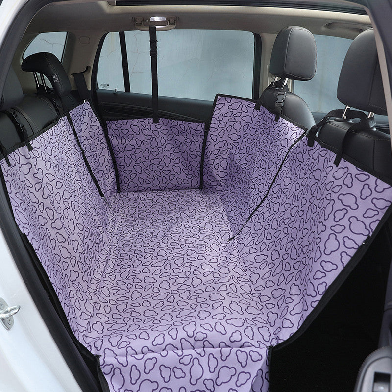 Luxury pet car seat cover by Nick's Super Store, protects car seats from pet fur and dirt with durable, waterproof fabric.