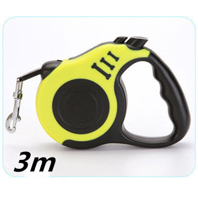 Retractable pet leash from Nick's Super Store with a durable handle and adjustable cord for walking dogs safely.