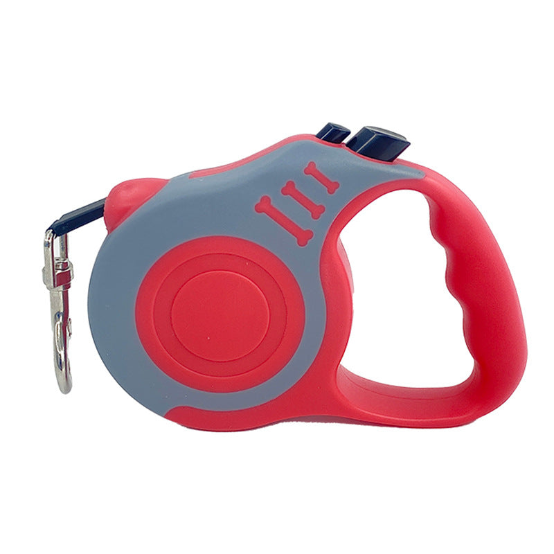 Retractable pet leash from Nick's Super Store showing a leash extended with a comfortable handle and durable strap for dogs.