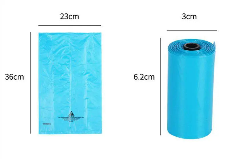 Degradable dog poop bags by Nick's Super Store, lightweight and durable waste bags for responsible dog walkers.