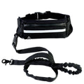 Nick's Super Store hands-free dog leash waist belt with shock absorption, phone pocket, and water bottle holder for large dogs.