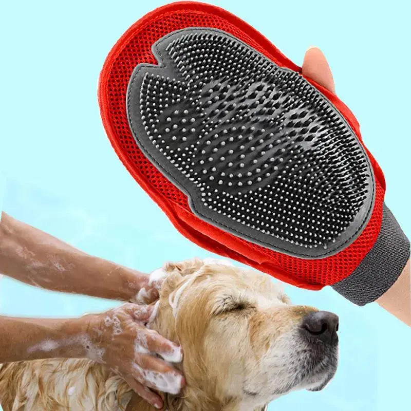 Black dog grooming brush by Nick's Super Store, designed for gentle hair removal and spa-like brushing sessions.