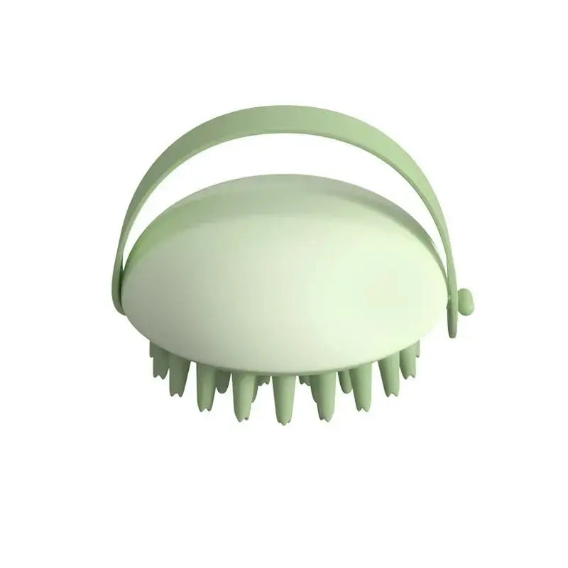 Blue pet silicone bath brush for cats and dogs, gentle massaging grooming tool for soft fur from Nick's Super Store.