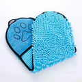 Blue microfiber pet towel and bathrobe with double pockets, super absorbent and quick-drying for pets from Nick's Super Store.
