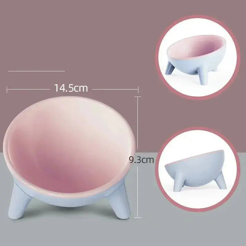 Nick's Super Store cat and dog bowl with stand, 15-degree tilt, Nordic color, food-grade safe pet feeding bowl for cats, dogs, and rabbits.