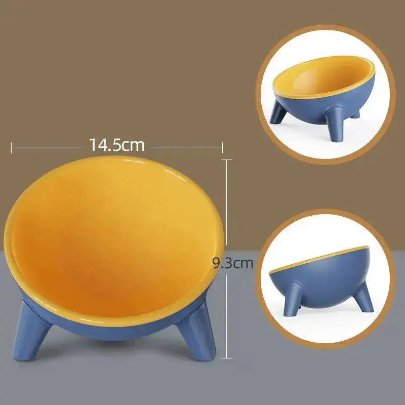 Nick's Super Store cat and dog bowl with stand, 15-degree tilt, Nordic color, food-grade, suitable for pets like cats, dogs, and rabbits.