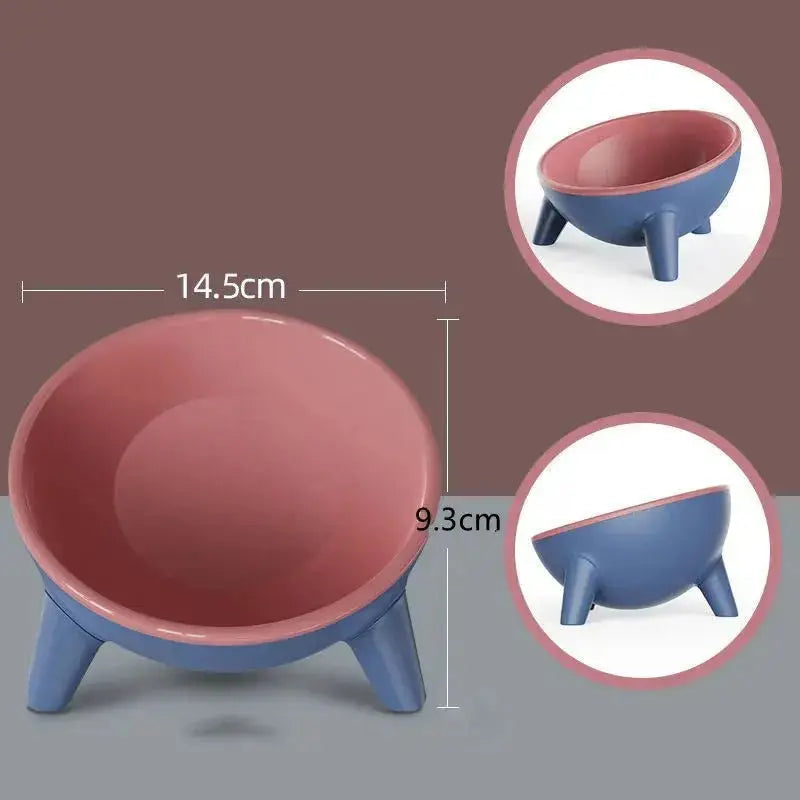 Nick's Super Store cat and dog bowl with stand, 15-degree tilt, Nordic green color, food-grade safe pet feeding bowl.